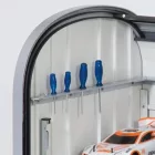 Biohort StoreMax® prémium kerti tároló – redőnyös fém kerti szekrény