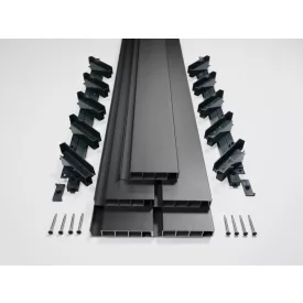 Alumínium tető pergola szett szürke - 5 lamella