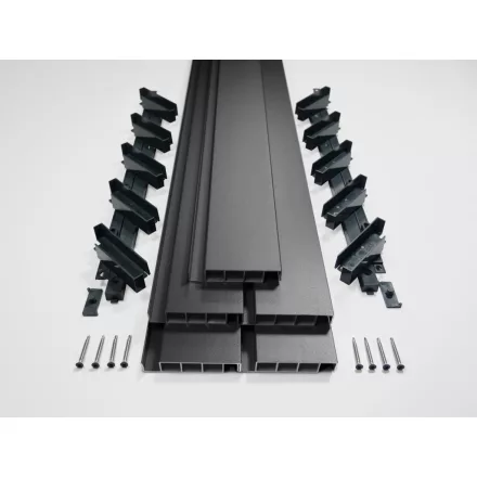 Alumínium tető pergola szett szürke - 5 lamella