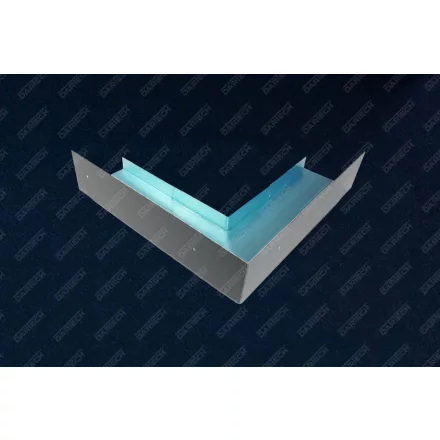 Szürke alumínium csatornaelem - sarok