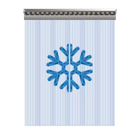 Fagyálló bordázott PVC hőfüggöny 3260 × 3050 mm