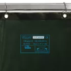 Cortină de sudură verde cu capse de îmbinare, 1370 × 1800 mm