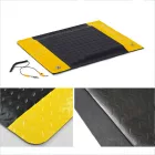 ESD álláskönnyítő szőnyeg 610 × 610 × 17 mm – fekete/sárga