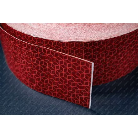 Fényvisszaverő szalag piros méterben