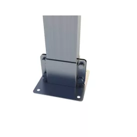 Rögzítő konzol talpelem, oldalt csavaros 10×5 cm