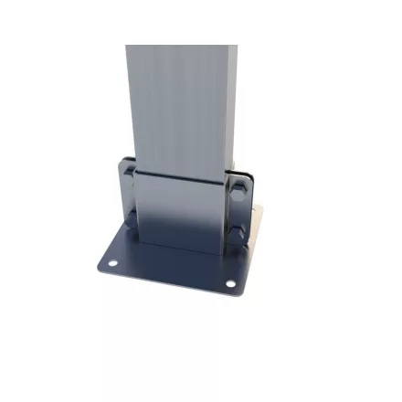 Rögzítő konzol talpelem, oldalt csavaros 10×5 cm