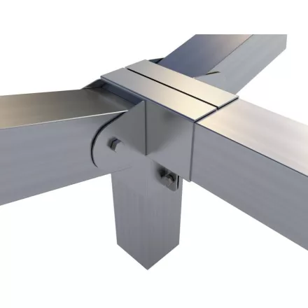 Rögzítő konzol sarokidom "L" + dupla állítható oldal 10×10 cm