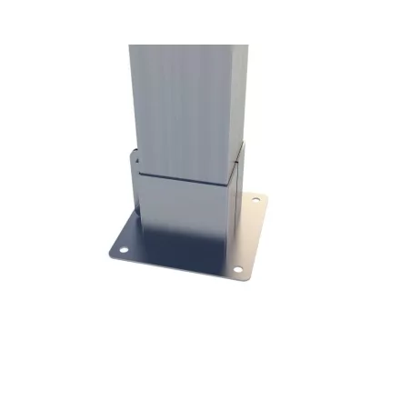 Rögzítő konzol talpelem, egyik oldalt csavaros 10×10 cm