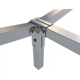   Rögzítő konzol sarokidom "L" + dupla állítható oldal 2,5×2,5 cm