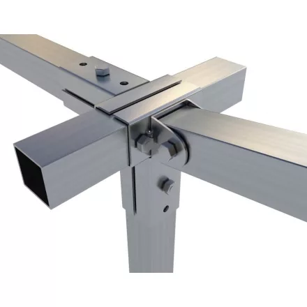 Rögzítő konzol dupla "T" + állítható és egyenes oldal 2,5×2,5 cm