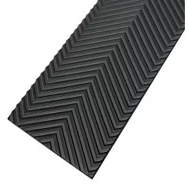 Halszálka mintás fekete gumilemez 3,5 mm