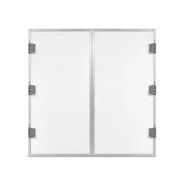 UȘI BATANTE HDPE CU DOUĂ CANATURI ȘI RAMĂ DIN ALUMINIU